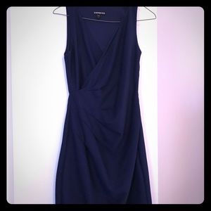 Navy wrap dress
